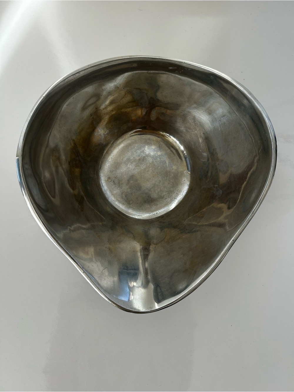 Metal Decorative Serving Bowl - Silver Finish